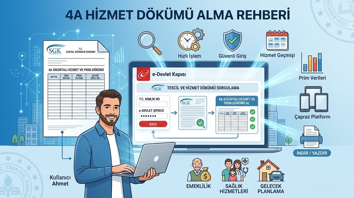 4A Hizmet Dökümü Alma