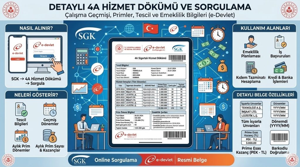 4A Hizmet Dökümü Detaylı