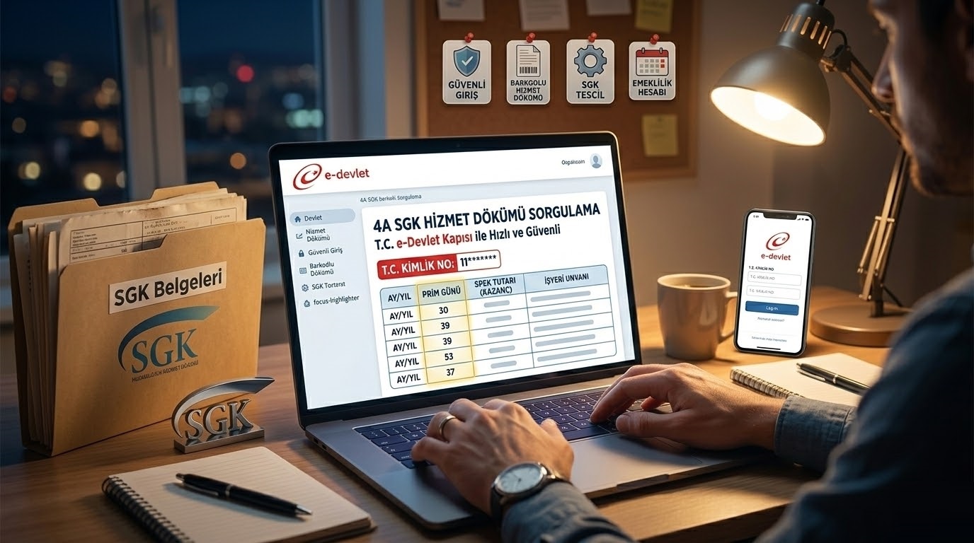 4A Sgk Hizmet Dökümü Sorgulama