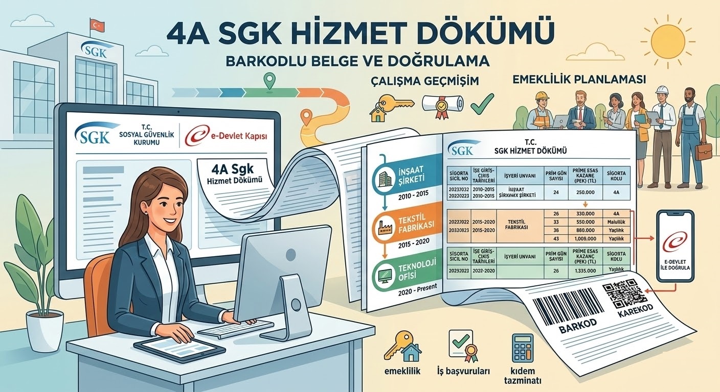 4A Sgk Hizmet Dökümü