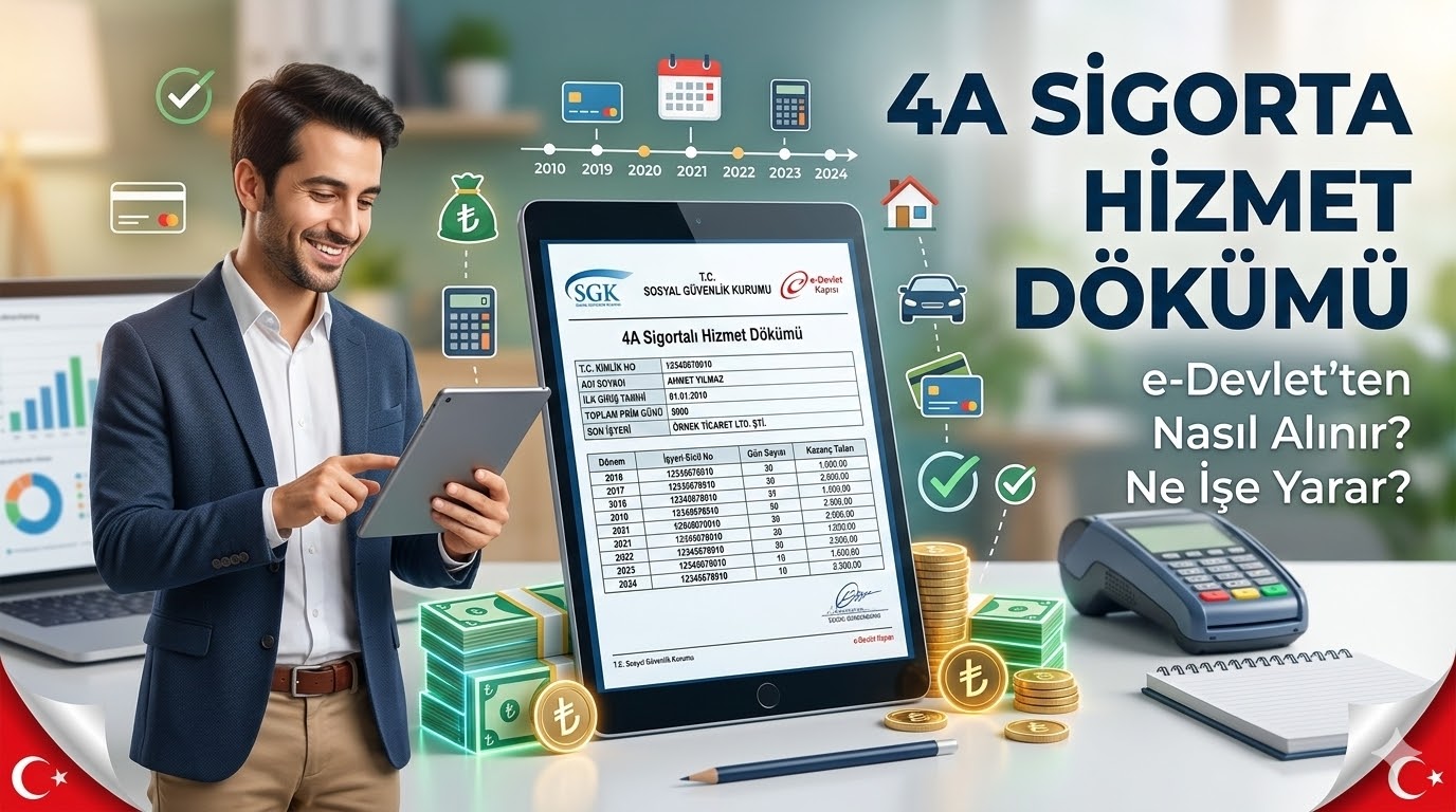 4A Sigorta Hizmet Dökümü