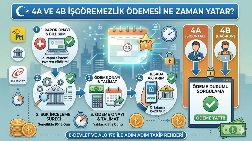 4A Ve 4B Işgöremezlik Ödemesi Ne Zaman Yatar