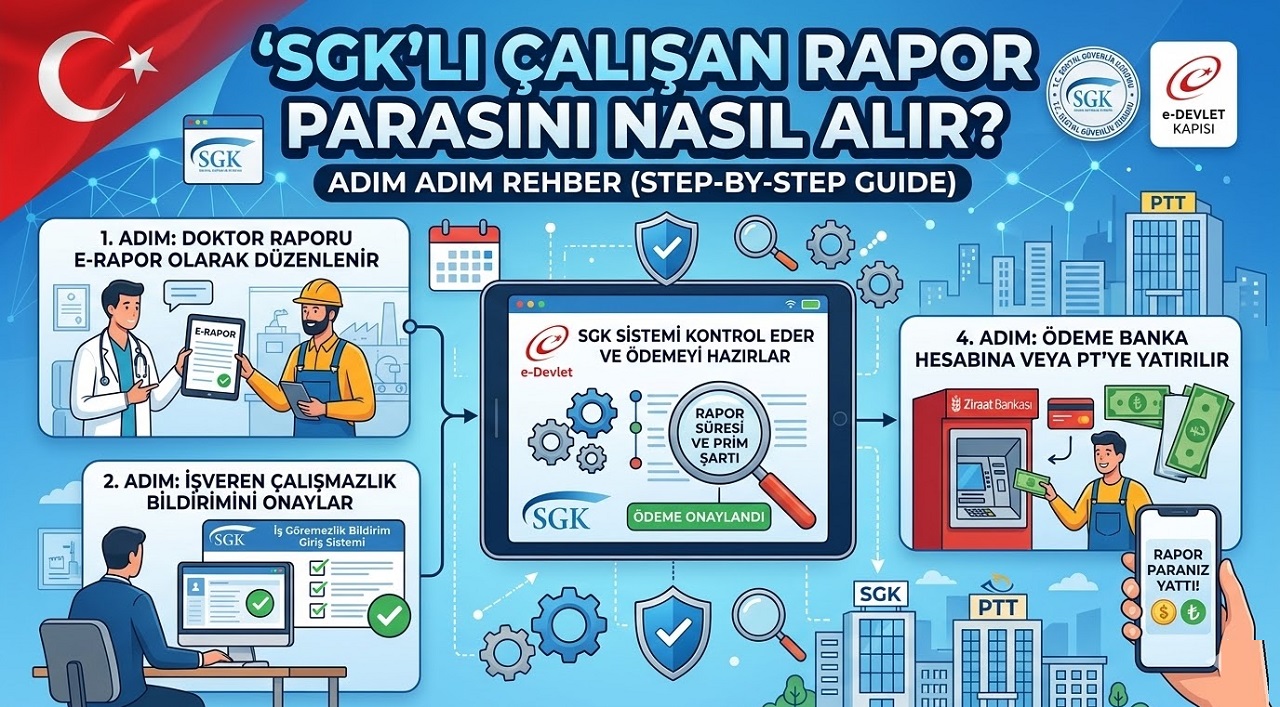 SGK'lı Çalışan Rapor Parasını Nasıl Alır?