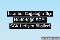 Istanbul Cağaloğlu District SGK Office – Contact Information