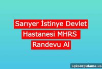 Book an Appointment at Sarıyer İstinye State Hospital via MHRS