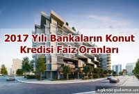 2017 Mortgage Interest Rates at Turkish Banks
