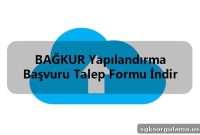 Download BAĞKUR Restructuring Application Request Form