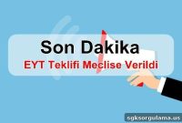 Breaking: EYT Proposal Submitted to Parliament