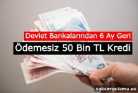 50,000 TL Loan with 6-Month Payment Holiday from State Banks