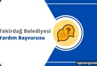 Tekirdağ Metropolitan Municipality Assistance Application & Status Check