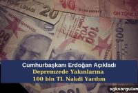 President Erdoğan Announces 100,000 TL Cash Aid for Earthquake Victims’ Families