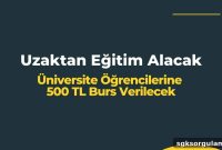 500 TL Grant for University Students Enrolled in Distance Learning