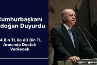 President Erdoğan Announces New Support Payments Between 24,000 and 60,000 TL