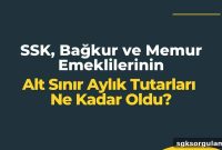 How Much Are the Minimum Monthly Pensions for SSK, Bağ-Kur, and Civil Servants?