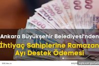 Ankara Metropolitan Municipality Ramadan Support Payments for Needy Families