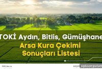 TOKİ Land Lottery Results List for Aydın, Bitlis, Gümüşhane