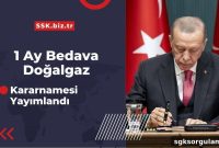 Decree Issued: One Month of Free Natural Gas Usage Announced