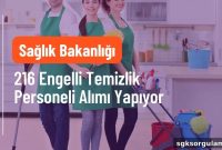 Ministry of Health Hiring 216 Disabled Cleaning Staff Across Turkey