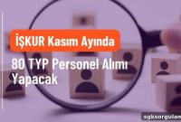 İŞKUR to Hire 80 TYP Personnel in November