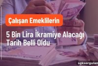 Date Set for When Working Retirees Will Receive 5,000 TL Bonus