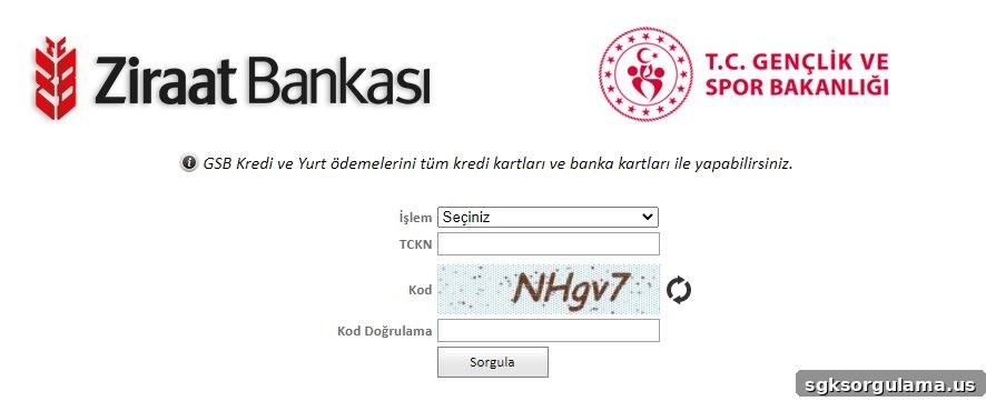 Ziraat Bank KYK payment screen