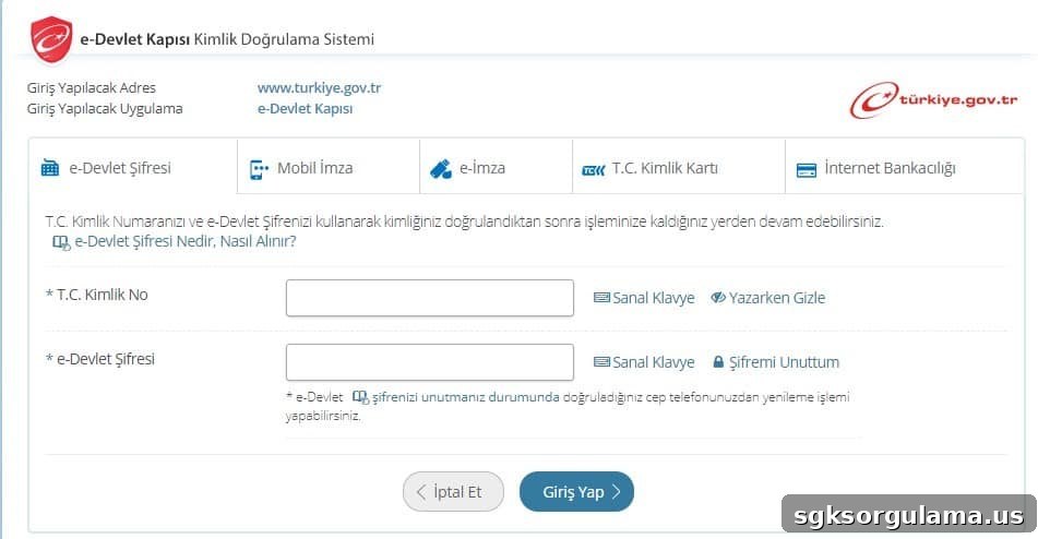 e-Devlet birth allowance login