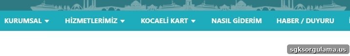Kocaeli Kart menu