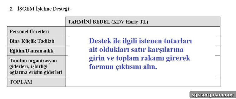 kosgeb işletme desteği